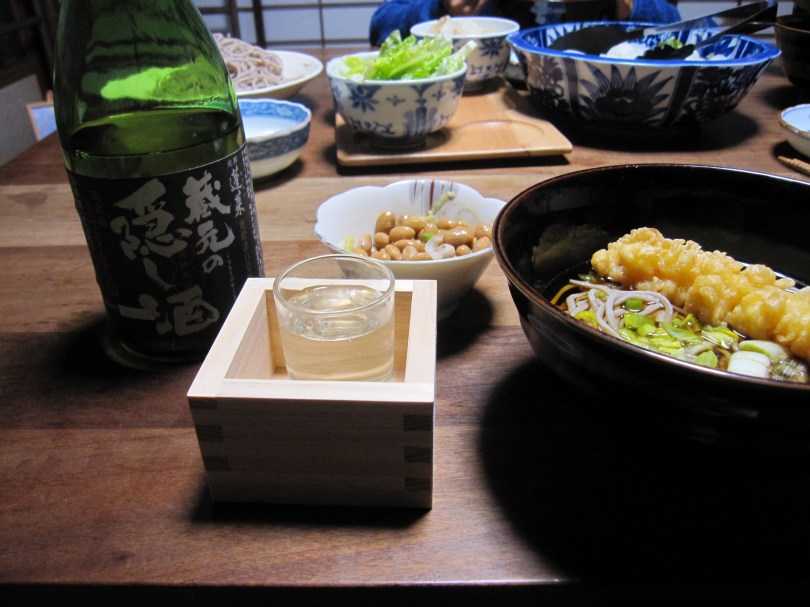 蕎麦、納豆、酒