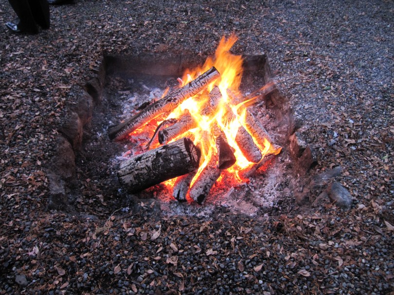 元旦焚き火